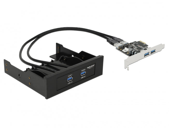 Delock Front Panel 3.5″ / 5.25″ 2 x USB 5 Gbps + PCI Express Card 2 x USB 5 Gbps