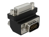 Delock Adapter DVI 24+5 Pin Buchse > VGA 15 Pin Stecker 90° gewinkelt