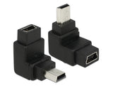 Delock Adapter USB-B mini 5 Pin Stecker zu Buchse 90°gewinkelt