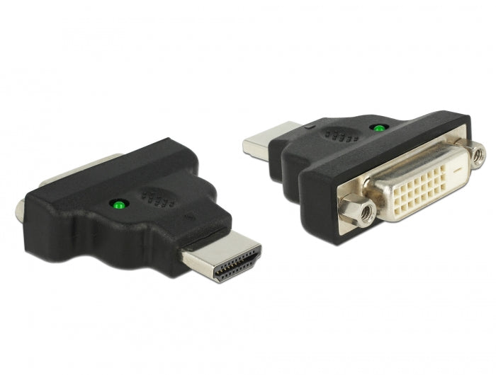 Delock Adapter HDMI Stecker zu DVI 24+1 Pin Buchse mit LED