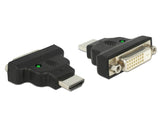 Delock Adapter HDMI Stecker zu DVI 24+1 Pin Buchse mit LED