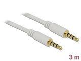 Delock Kabel Klinke 3,5 mm 4 Pin Stecker > Stecker 3 m