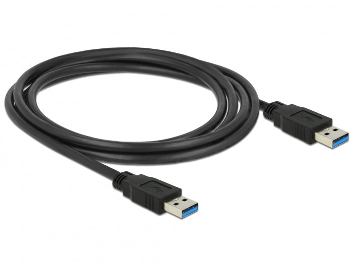 Delock USB 5 Gbps Kabel Typ-A Stecker zu Typ-A Stecker 2 m schwarz