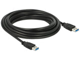 Delock USB 5 Gbps Kabel Typ-A Stecker zu Typ-A Stecker 5 m schwarz