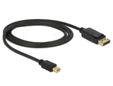 Delock Kabel Mini DisplayPort 1.2 Stecker > DisplayPort Stecker 4K 60 Hz 1,0 m