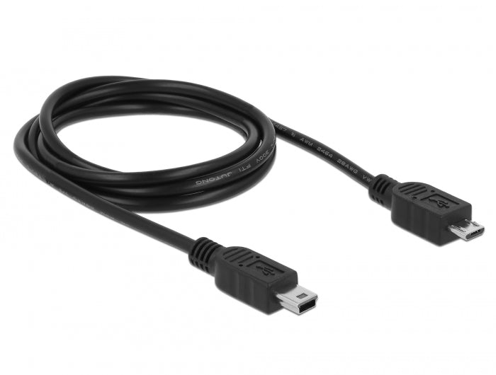 Delock Kabel USB 2.0 micro-B Stecker > USB mini Stecker 1 m