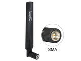 Delock LTE Antenne SMA Stecker 1 - 4 dBi omnidirektional mit Kippgelenk schwarz
