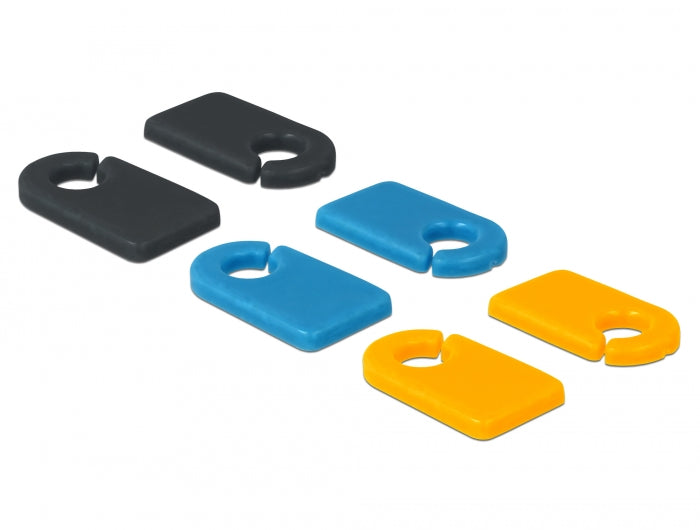 Delock Kabelmarker Clip zum Selbstbeschriften Set 6 Stück