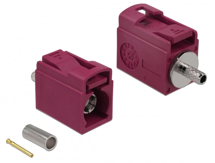 Delock FAKRA L Buchse 21 mm (kurz) zum Crimpen