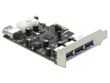 Delock PCI Express x1 Karte > 3 x extern + 1 x intern USB 3.0 Typ-A Buchse