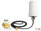 Delock GSM / UMTS Antenne SMA Stecker 0,7 - 1,6 dBi 1 m ULA100 omnidirektional starr outdoor weiß
