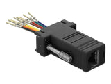 Delock D-Sub 9 Pin Stecker zu RJ45 Buchse Montagesatz schwarz
