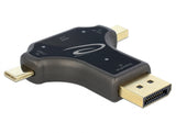 Delock 3 in 1 Monitoradapter mit USB-C™ / DisplayPort / mini DisplayPort Eingang auf HDMI Ausgang mit 4K 60 Hz
