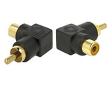 Delock Cinch Adapter Stecker zu Buchse gewinkelt