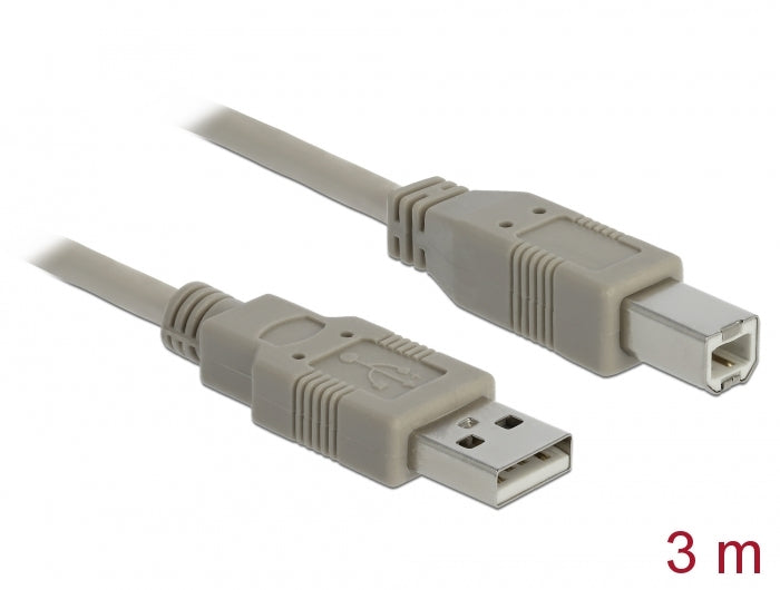 Delock Kabel USB 2.0 Typ-A Stecker > USB 2.0 Typ-B Stecker 3 m
