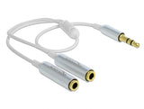 Delock Kabel Audio Splitter Klinkenstecker 3,5 mm 3 Pin > 2 x Klinkenbuchse 3,5 mm 3 Pin 25 cm