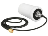 Delock WLAN 802.11 ac/a/h/b/g/n Antenne SMA Stecker 1,4 - 3,0 dBi omnidirektional mit Anschlusskabel ULA100 1 m weiß outdoor