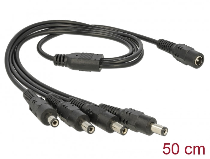 Delock Kabel DC Verteiler 5,5 x 2,1 mm 1 x Buchse > 4 x Stecker