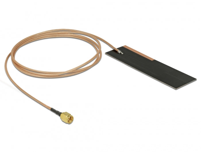 Delock LPWAN Antenne SMA Stecker 1 - 2 dBi RG-178 1 m PCB intern Klebemontage