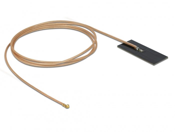 Delock WLAN 802.11 ac/ax/a/h/b/g/n Antenne I-PEX Inc., MHF® I Stecker 0,5 - 1,2 dBi RG-178 1 m PCB intern Klebemontage
