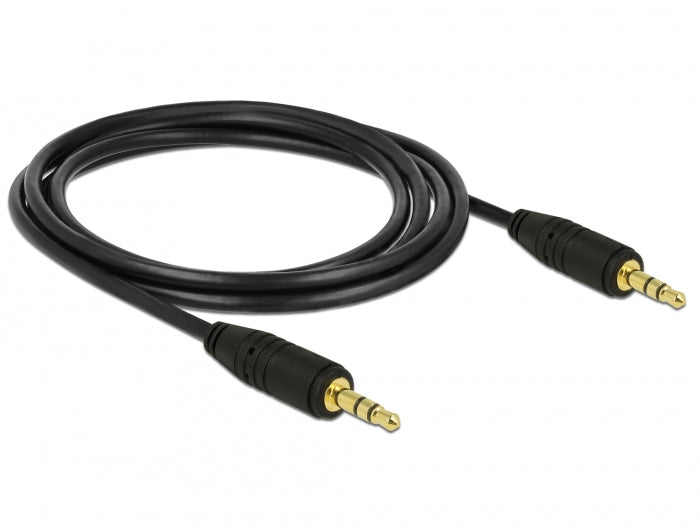 Delock Klinkenkabel 3,5 mm 3 Pin Stecker > Stecker 2 m schwarz