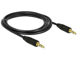 Delock Klinkenkabel 3,5 mm 3 Pin Stecker > Stecker 2 m schwarz