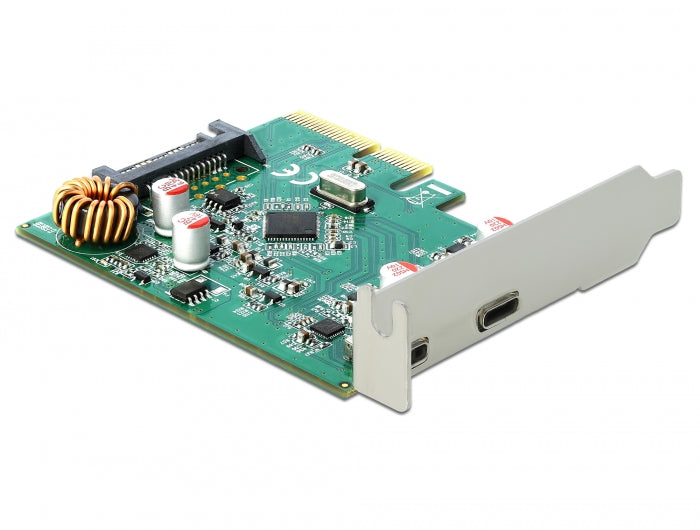 Delock PCI Express x4 Karte zu 2 x extern USB 10 Gbps USB Type-C™ Buchse