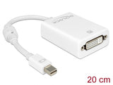 Delock Adapter mini DisplayPort 1.1 Stecker > DVI Buchse Passiv weiß