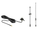 Delock LTE Antenne SMA Stecker 5 - 7 dBi omnidirektional starr mit Montagefuß und Anschlusskabel RG-58 3 m outdoor schwarz