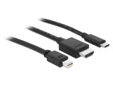 Delock USB-C™, HDMI oder mini DisplayPort zu 4K HDMI Adapterkabel 1,8 m