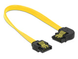 Delock SATA 6 Gb/s Kabel gerade auf links gewinkelt 20 cm gelb