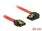 Delock SATA 6 Gb/s Kabel gerade auf links gewinkelt 20 cm rot