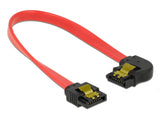 Delock SATA 6 Gb/s Kabel gerade auf links gewinkelt 20 cm rot