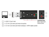 Delock Externer USB 2.0 Sound Adapter Virtual 7.1 - 24 bit / 96 kHz mit S/PDIF