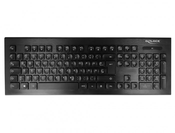 Delock USB Tastatur 2,4 GHz kabellos schwarz (Water-Drop)