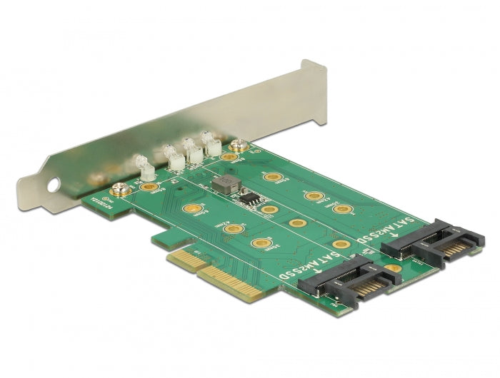 Delock PCI Express Karte > 3 x M.2 Slot - Low Profile Formfaktor