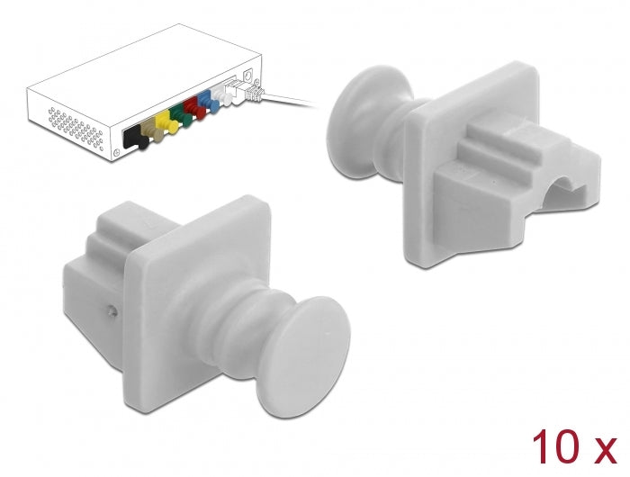 Delock Staubschutz für RJ45 Buchse 10 Stück weiß