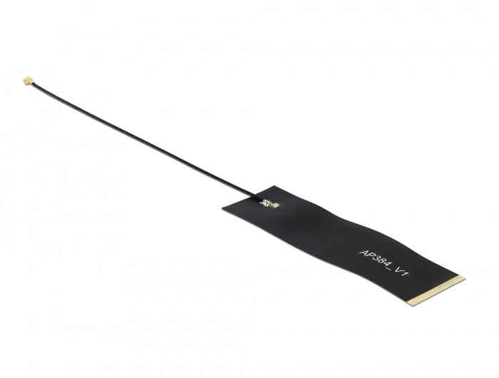 Delock LoRa Antenne 863 - 928 MHz® I I-PEX Inc., MHF Stecker 1,68 dBi 15 cm 1.13 FPC schwarz Klebemontage