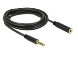 Delock Verlängerungskabel Klinke 4,4 mm 5 Pin Stecker zu Buchse 3 m schwarz