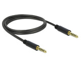 Delock Klinkenkabel 4,4 mm 5 Pin Stecker zu Stecker 1 m schwarz