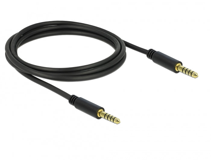 Delock Klinkenkabel 4,4 mm 5 Pin Stecker zu Stecker 2 m schwarz