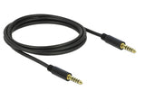Delock Klinkenkabel 4,4 mm 5 Pin Stecker zu Stecker 2 m schwarz