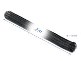 Delock Geflechtschlauch selbstschließend 2 m x 16 mm schwarz