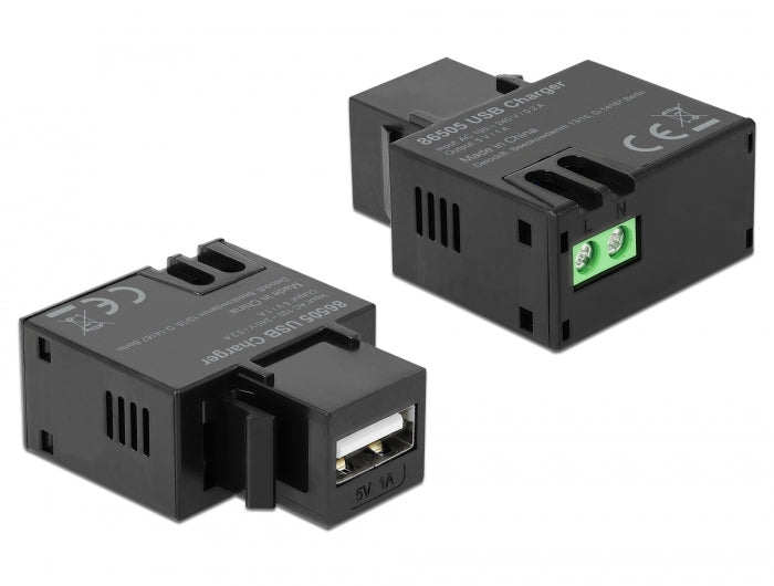 Delock Keystone Modul mit USB Typ-A Ladebuchse 5 W schwarz