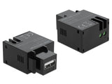Delock Keystone Modul mit USB Typ-A Ladebuchse 10,5 W schwarz