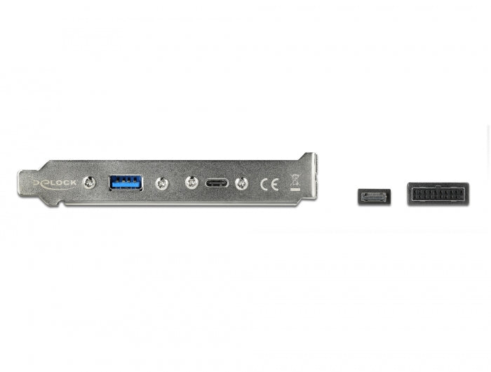 Delock USB 10 Gbps Slotblech mit 1 x USB Type-C™ und 1 x USB Typ-A Port