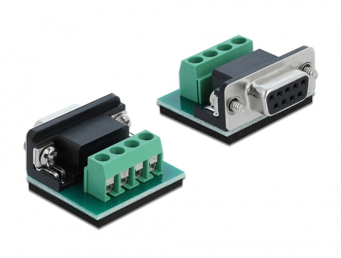 Delock Konverter 1 x Seriell RS-232 DB9 zu 1 x Seriell RS-485 mit ESD Schutz 15 kV Überspannungsschutz 600 W