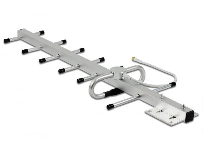 Delock LPWAN 806 - 896 MHz Yagi Antenne SMA Stecker 10 dBi starr direktional Wand- und Mastmontage outdoor