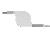 Delock USB Typ-A 3 in 1 Aufrollladekabel für Lightning™ / Micro USB / USB Type-C™ weiß