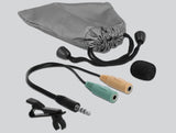 Delock Krawatten Lavalier Mikrofon Omnidirektional mit Clip 3,5 mm Klinkenstecker 3 Pin + Adapterkabel für Smartphone und Tablet